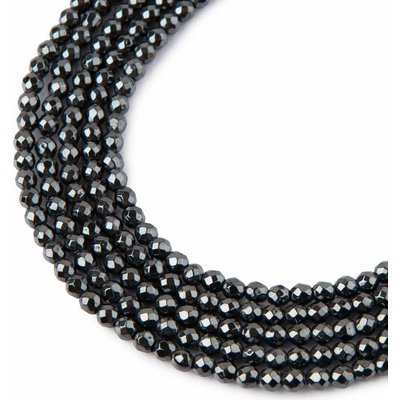 Koráliky z minerálu Hematit 3mm brúsené - 18 cm