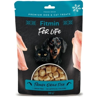 Fitmin For Life dog, cat poch. Mrazom sušené rybie 10 x 30 g