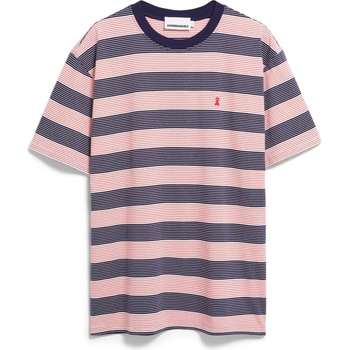 Armedangels Мъжка тениска ARMEDANGELS Maarkos Multi Stripes T-shirt - Tinted Navy / Oatmilk (216-8461-0213)