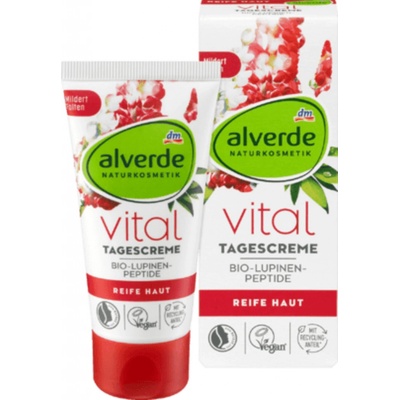 Alverde Vital denní krém na obličej lupina peptidy 50 ml