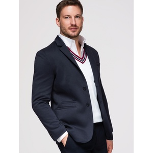 Ombre Clothing Мъжко плетено сако кройка SLIM FIT - тъмно синьо V3 M170 Ombre Clothing Ombre Clothing | Sin | МЪЖЕ | S