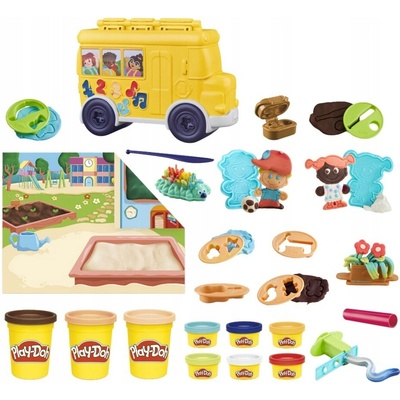 Hasbro Play-Doh Školský Autobus Kreatívna Sada s Plastelínou a Doplnkami