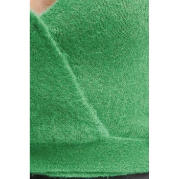 Simona Corsellini Вълнена жилетка Simona Corsellini в зелено от лека материя A24CPCRP01 (A24CPCRP01)