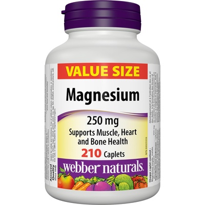 Webber Naturals Magnesium, 250 mg, 210 каплети, Webber Naturals
