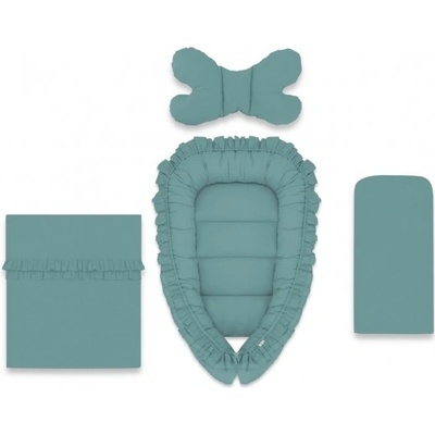 Baby Nellys 4dílná sada oboustranné hnízdečko ROYAL tm. mátová 55 x 75 cm – Zboží Dáma