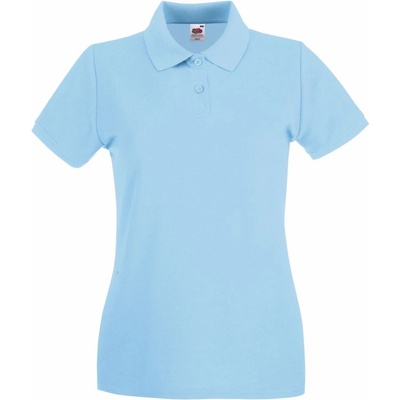 Fruit of the Loom lady-fit premium polo / Дамска поло тениска с къс ръкав - небесно синя xxl (16303041005)