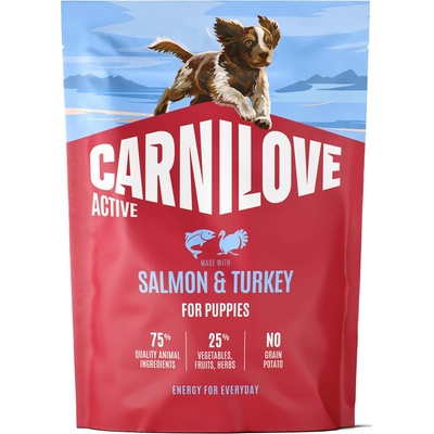 Carnilove Active Dog Dry Made with Salmon & Turkey for Puppies 1,5 kg