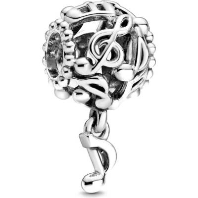 DELIS Чар/талисман от сребро 925, jw1140, шарка от музикални ноти, с родиево покритие