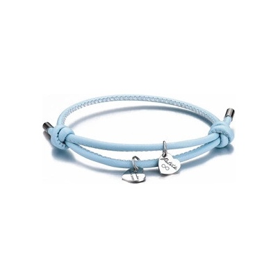 Šperky4U personalizovaný kožený náramek se srdíčky OPA1833-ST