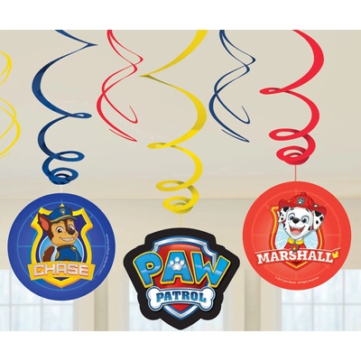 Amscan Декорация вихри - Пес Патрул (Paw Patrol) 6 бр