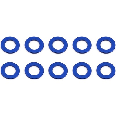 Associated Ballstud podložky 5.5x0.5 mm modré alu 10 ks