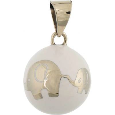 Медальон за бременни Бола - Бял със слонче (vk970)