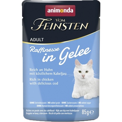 Animonda Vom Feinsten Raffinesse In Gelee Kúsky kuraťa a tresky v želé 85 g