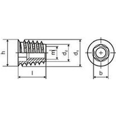 matice nábytkářská M6x13 D BÍLÝ ZINEK závrtná s límcem – Zboží Mobilmania