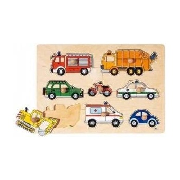 Goki Wooden puzzle, Vehicles theme, Goki 57996