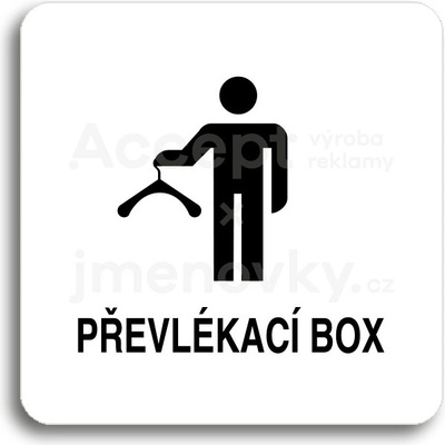 ACCEPT Piktogram převlékací box II - bílá tabulka - černý tisk bez rámečku