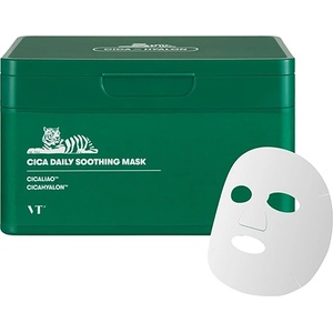 VT Cosmetics Cica Daily Soothing Mask успокояваща маска за лице с азиатска центела унисекс 30 бр