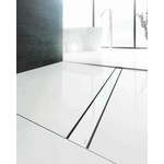 Alcadrain Комплект душ канал с бял стъклен капак Alca Glass и APZ106 105 см (GL1200-1050+APZ106-1050)