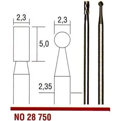 Proxxon Tvrdokovové frézy 2,3; 2 ks