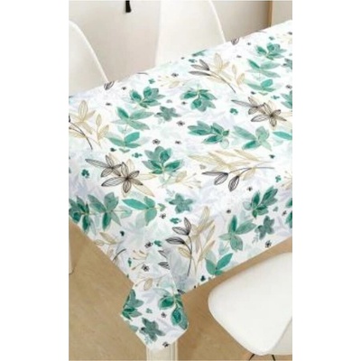 IMPOL TRADE Obrus PVC PR005 návin 20 m x 140 cm listy zelené a zlaté