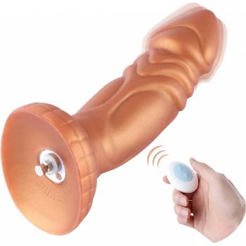 HiSmith HSA71 Slightly Curved Silicone Vibrating Dildo KlicLok 8.25" Skin