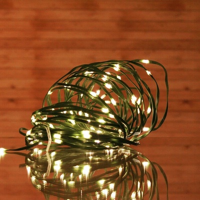 HOME DECOR Reťaz svetelná vonkajšae 100 LED 10m 5m 230V 8 funkcií biele svetlo