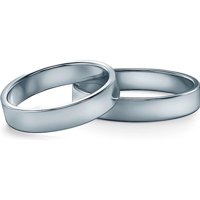 SAVICKI Брачни халки: платина, плоски, 4 мм