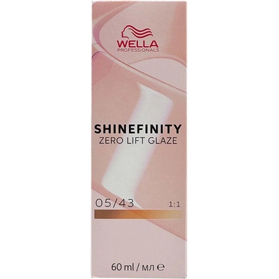 Wella Shinefinity Zero Lift Glaze 60 ml деми-перманентна боя 05/43 Light Brown Red Gold