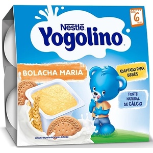 Nestle Млечен десерт Nestle Yogolino - Бисквита, 4 броя, 100 g (12605071) - baby