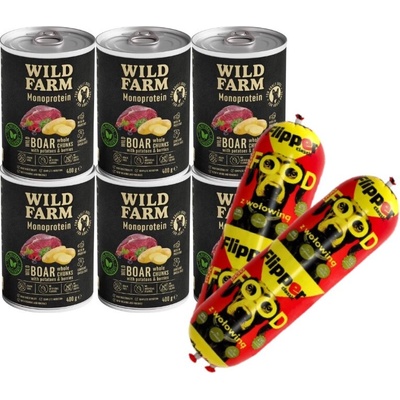 Wild Farm Monoprotein Wild Boar hypoalergénne 6 x 800 g