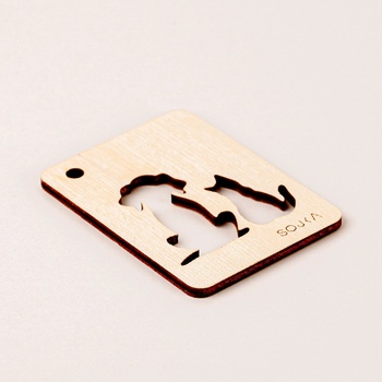 SOJKA Dřevěná vůně do auta - Pes & kočka obrys