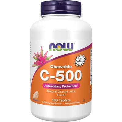 NOW NOW Vitamin C-500 Chewable, 100 Tablets