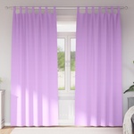 Pure Line Home Плътни завеси в цвят орхидея с текстилни гайки (уши), 2 бр. , 140 x 260 см
