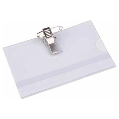 Visačka, so štipcom a špendlíkom, 88x54 mm, VICTORIA OFFICE