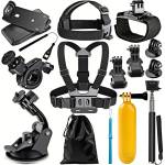 Techsuit Комплект аксесоари - Techsuit CamQuest 15in1 (SA15) - за GoPro - Черен