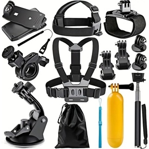 Techsuit Комплект аксесоари - Techsuit CamQuest 15in1 (SA15) - за GoPro - Черен