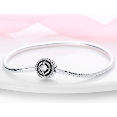 Prošperk stříbrný náramek na korálky s krystalky 18642/18C