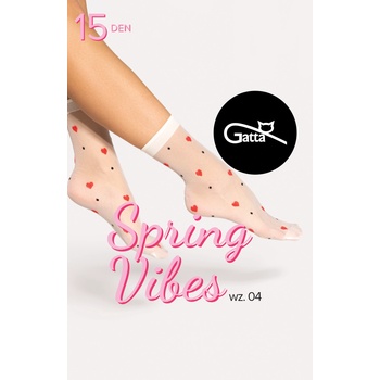 Gatta Spring Vibes Socks Love Hearts Model 04 White
