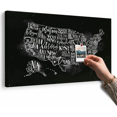 Obraz na korku náučná mapa USA s jednotlivými štátmi