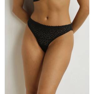 DIM DAILY DENTELLE THONG - Дамски дантелен стринг - черен DIM | Cheren | ЖЕНИ | XS