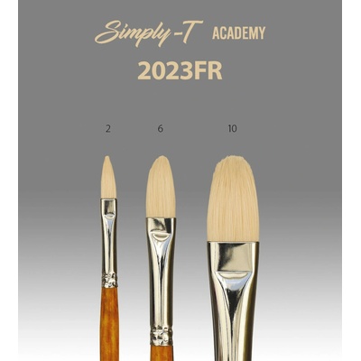 Štetec Simply-T Academy 2023FR - Bristle, Filbert, dlhá rukoväť Veľkosť štetca: 4