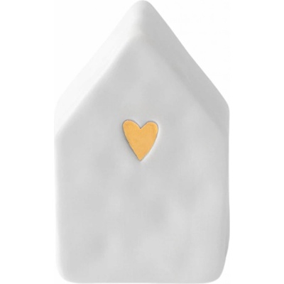 räder Porcelánový domeček Gold Heart, bílá barva, porcelán