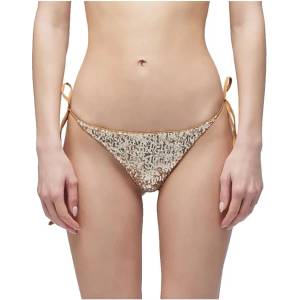SUNDEK Anita adjustable lace slip with sequins bikini bottom - Golden (Gold)