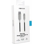 Forever Усилен кабел Forever USB-C 5A 1м. черен