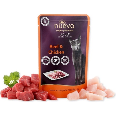 Nuevo Cat Adult kuře & hovězí 85 g