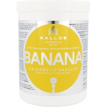 Kallos Banana укрепваща маска за сухи и изтощени коси 1000 ml за жени