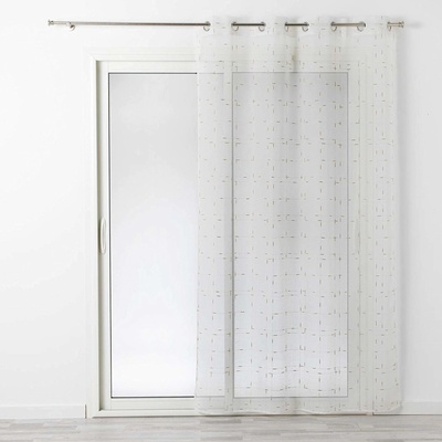 Douceur d'intérieur Okenní závěs DIXIE, 140 x 240 cm, bílá se zlatým potiskem bílá