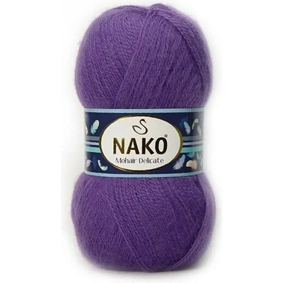 Pletací příze Nako Mohair Delicate 6118 - fialová