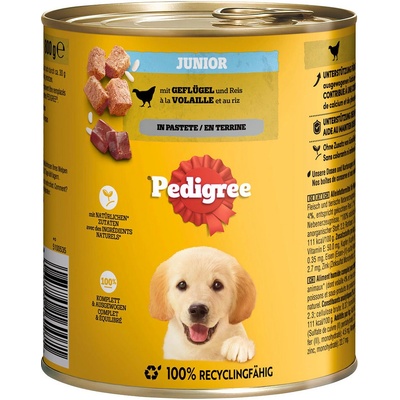 Pedigree Classic junior drůbeží v paštice 12 x 800 g