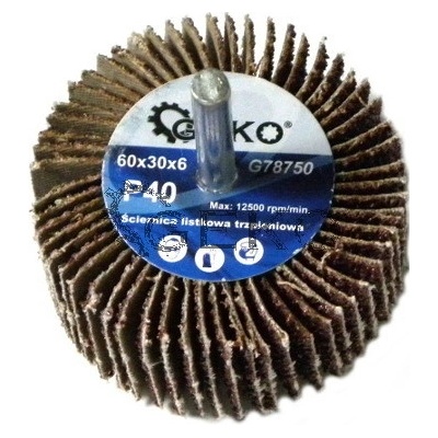 Brúsny listový kotúč 60 x 30 x 6 mm, zrno 60, GEKO